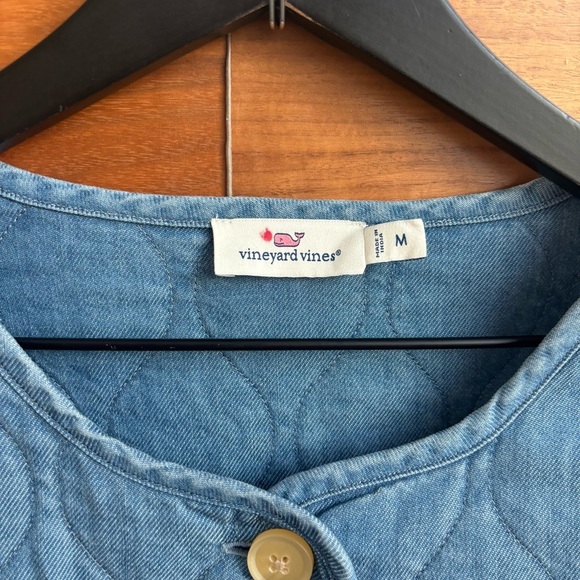 Vineyard Vines Chambray Quilted Jacket, Size M - Picture 7 of 14